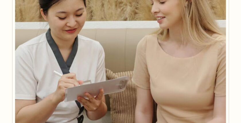 Massage therapist interview focused on consultation skills and professional service standards