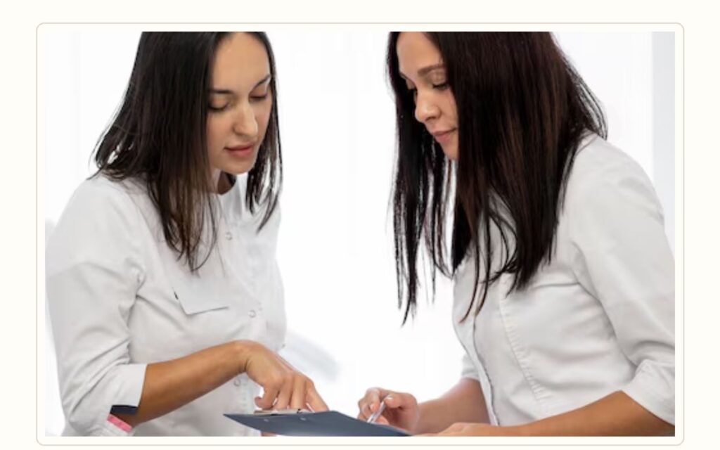 Wellness recruitment team reviewing a shortlist of qualified massage therapist candidates